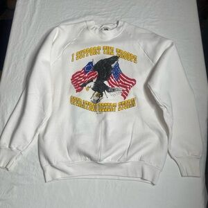 Vtg Operation Desert Storm Size XL Sweatshirt Sweater Eagle Cotton Blend USA